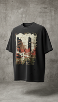 Street Black heavyweight distressed tee