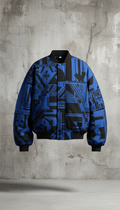 Oversized Graphic Bomber Jacket