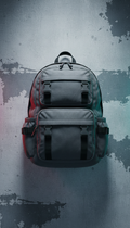Neon-Accented Canvas Utility Backpack