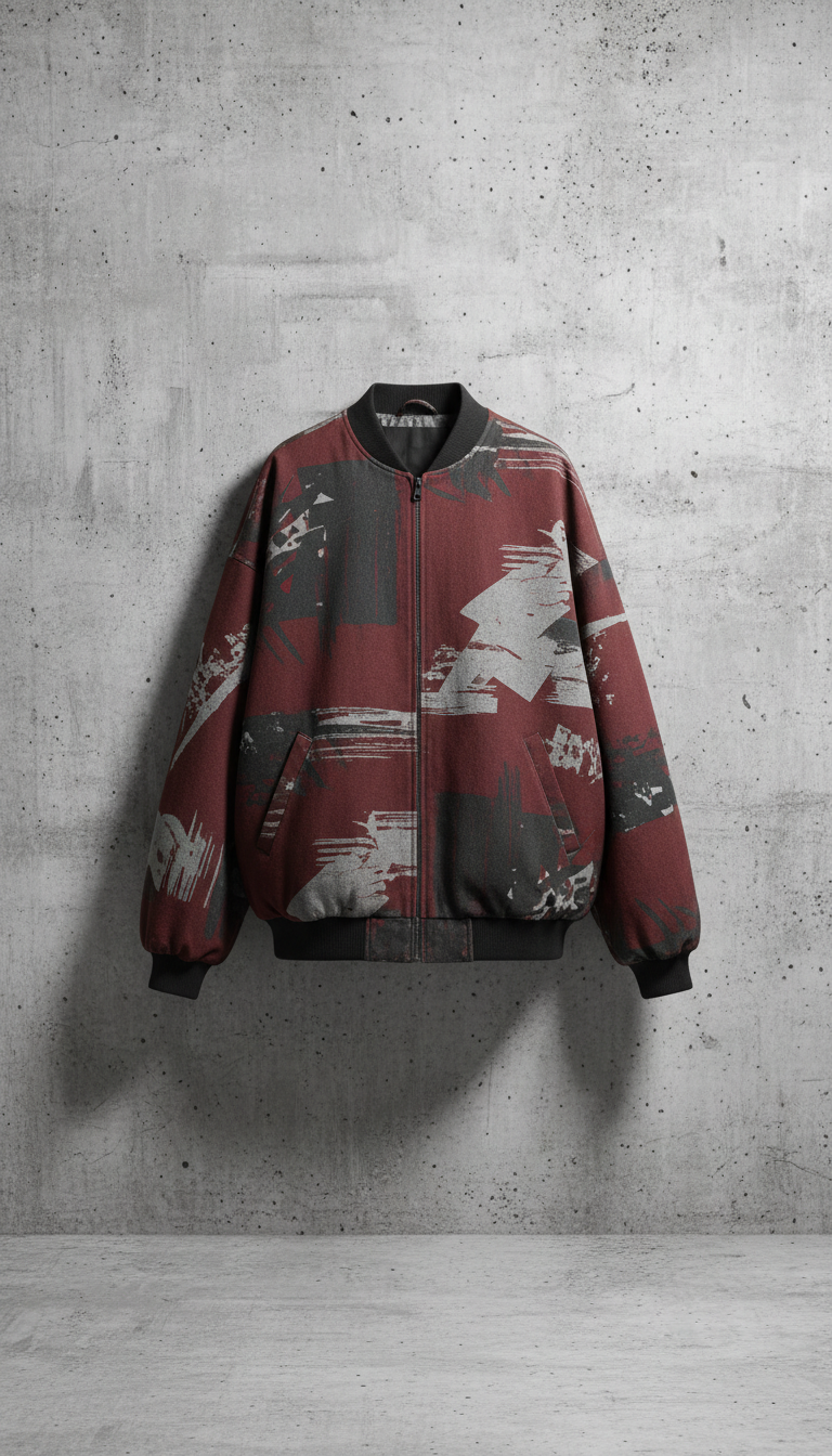 Graphic Print Bomber Jacket